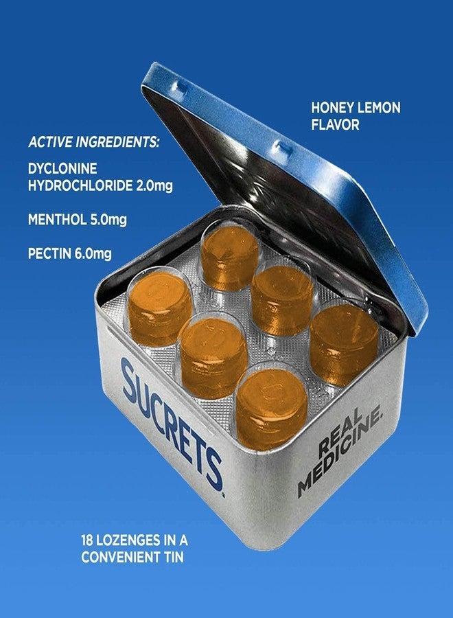 Sucrets Sore Throat & Cough Lozenges | Honey Lemon | 18 Count Each | Pack of 2 - Image 5